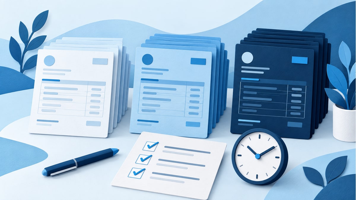 Invoice cards organized by age with a checklist for payment follow-up.